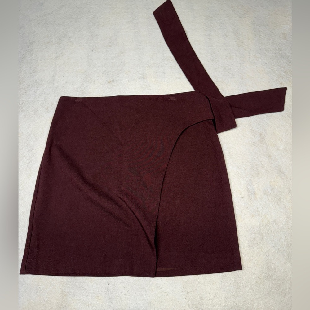 NWOT LOFT Outlet Size 8 Burgundy‎ Midi Faux Wrap Pencil Skirt